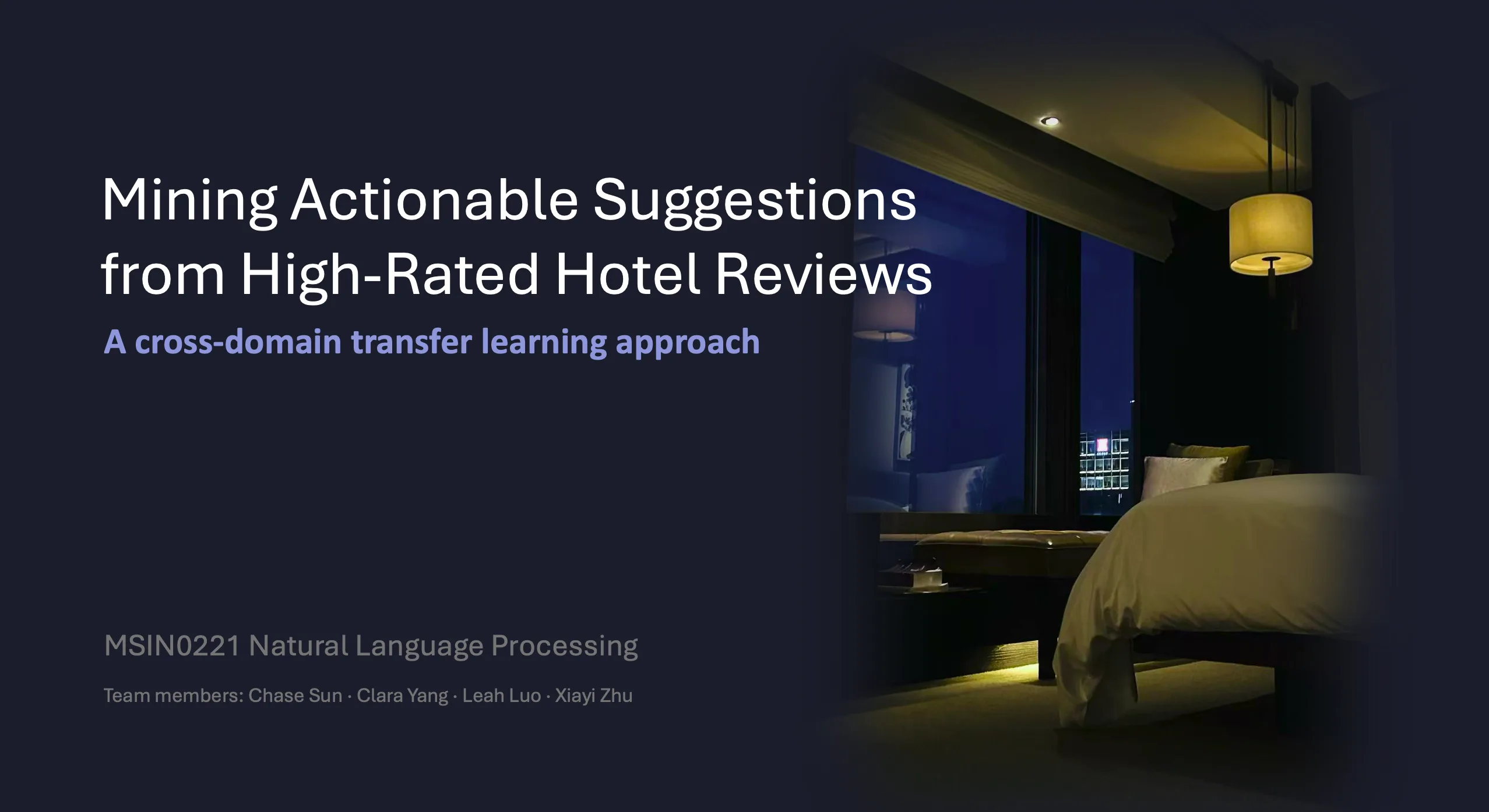 Suggestion Mining from Hotel Reviews screenshot